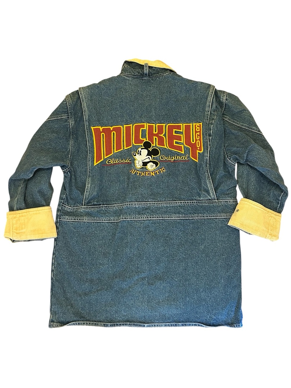 Vintage 90s Mickey Mouse & Co Disney Denim Jean Chore Jacket Men’s Size S